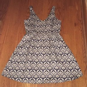 A-line Navy & White dress
